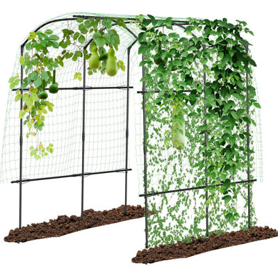 ShangQuan WuLiu Outdoor Garden Arch Trellis, Green Steel